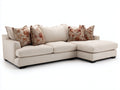 Sofás de esquina tapizados 275 x 170 x 88 cm - beige claro - diseño con chaise longue y asiento acolchado